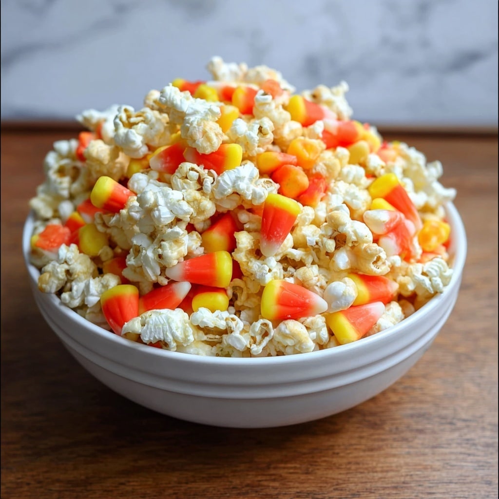 Halloween Candy Corn Popcorn Recipe - Recipe Image