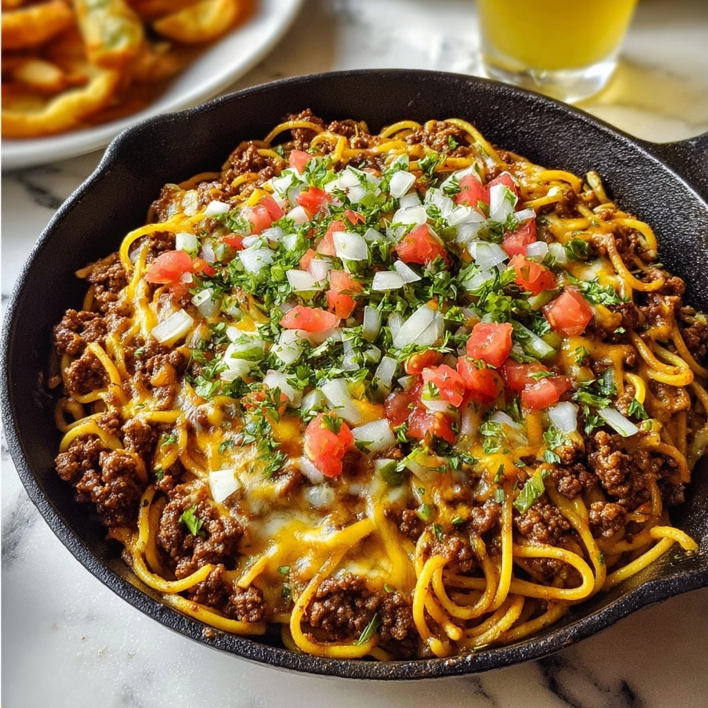 Taco Spaghetti: 5 Comforting Steps to Family Joy Recipe - Recipe Image