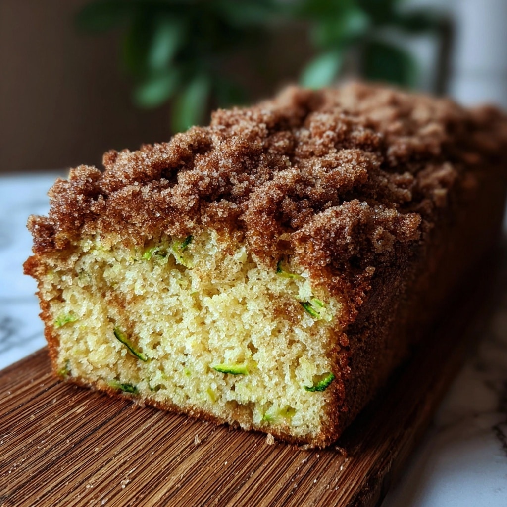 Cinnamon Streusel Topped Zucchini Bread Bakery Style Recipe - Recipe Image