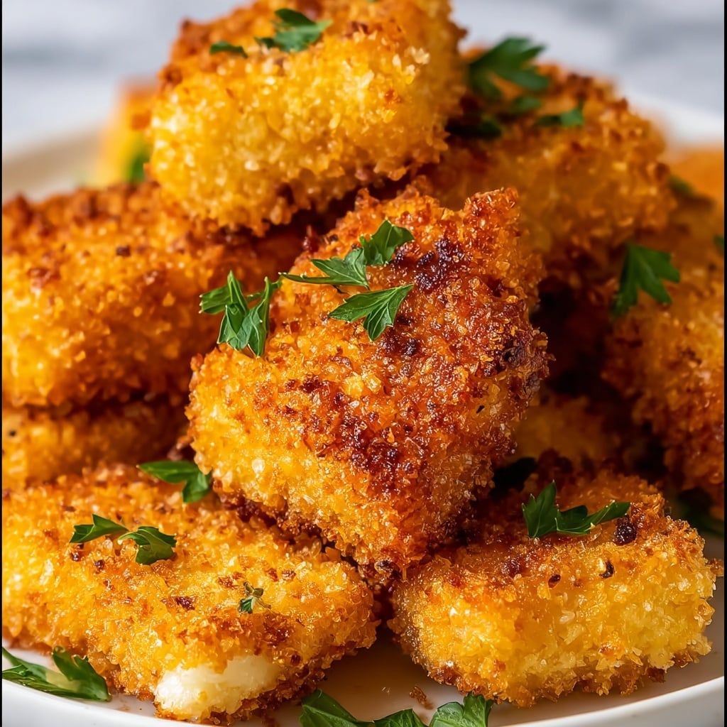 Crispy Parmesan Chicken Cutlets with White Wine Drizzle Recipe - Recipe Image