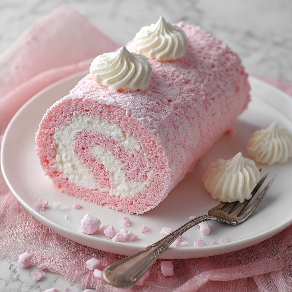 Japanese Cotton Candy Swiss Cake Roll Recipe - Recipe Image