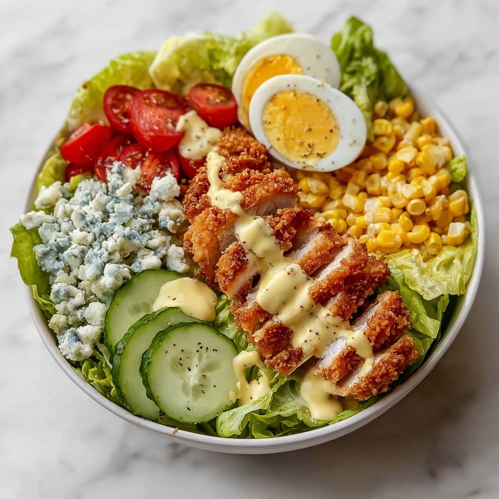 Crusted Chicken Cobb Salad with Honey Mustard Dressing Recipe - Recipe Image