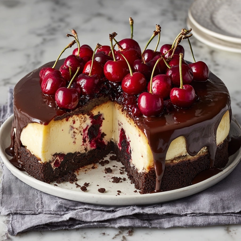 Chocolate Cherry Cheesecake Recipe - Recipe Image