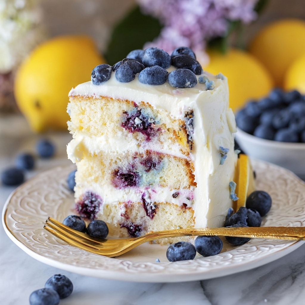 Lemon Blueberry Cake with Mascarpone Frosting Recipe - Recipe Image