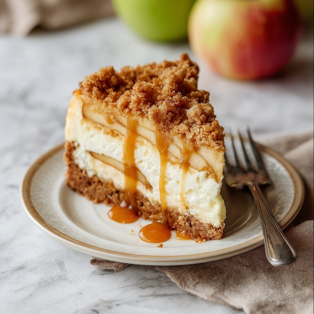 Apple Crisp Cheesecake Recipe - Recipe Image