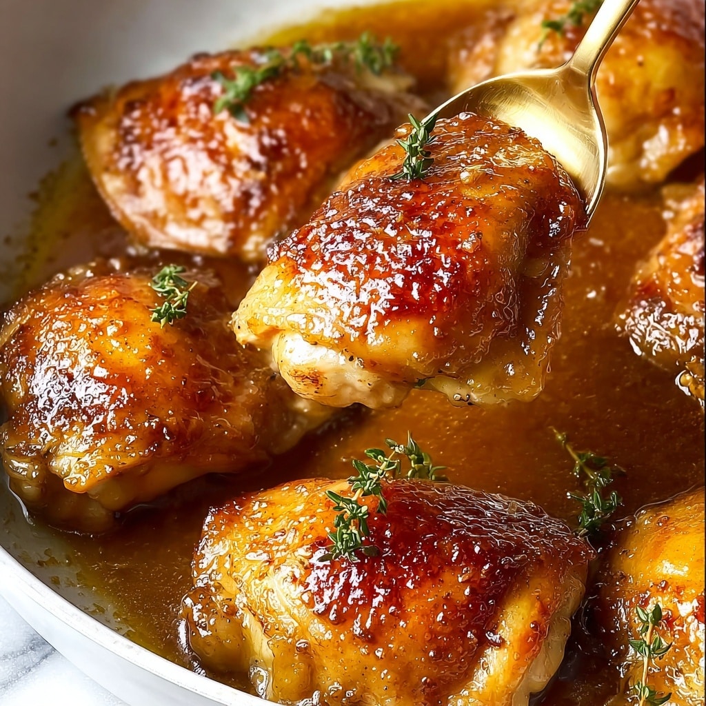 Honey Mustard Baked Chicken Thighs Recipe - Recipe Image