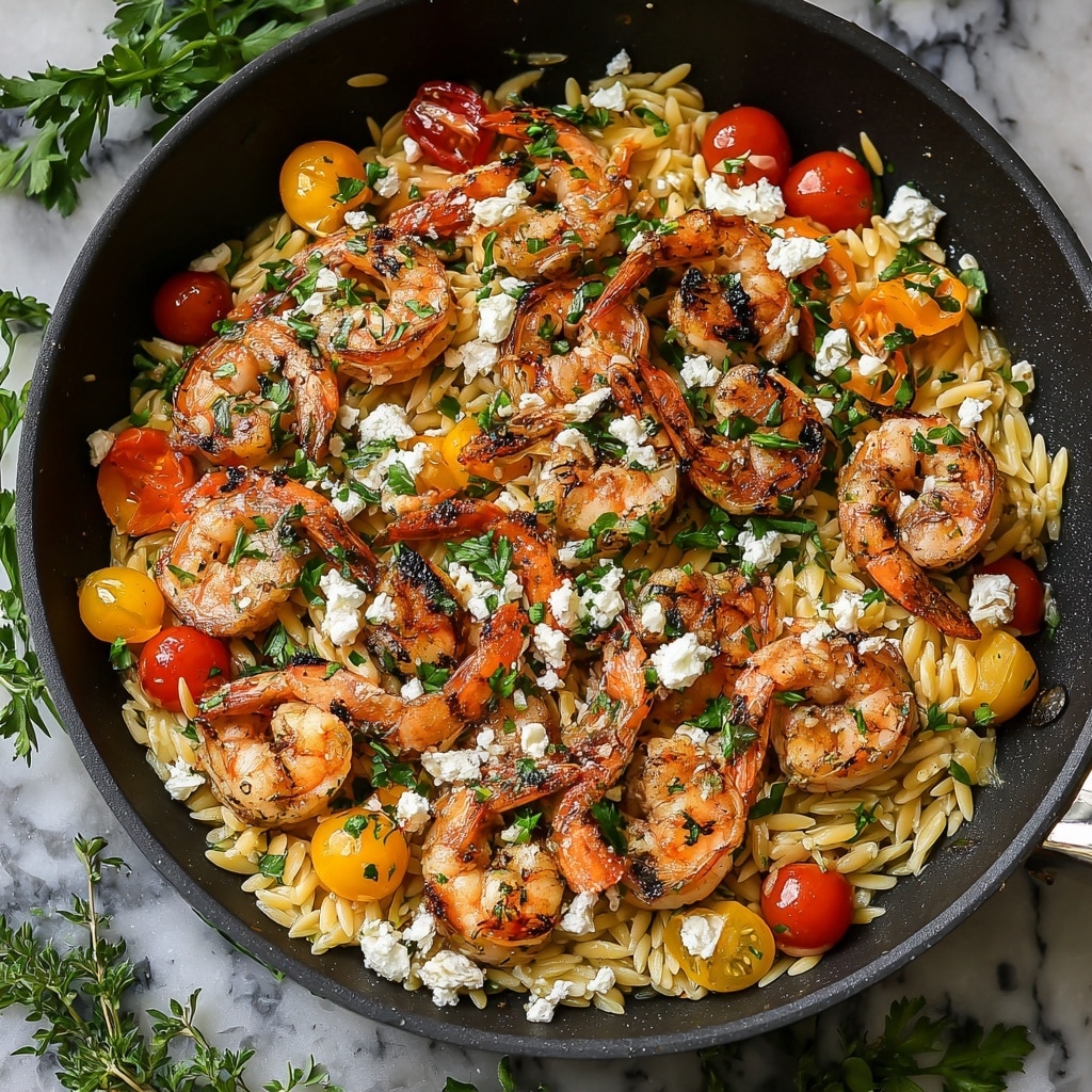 Greek Shrimp with Orzo and Feta Recipe - Recipe Image