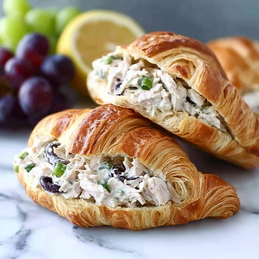Chicken Salad Croissant Sandwiches Recipe - Recipe Image