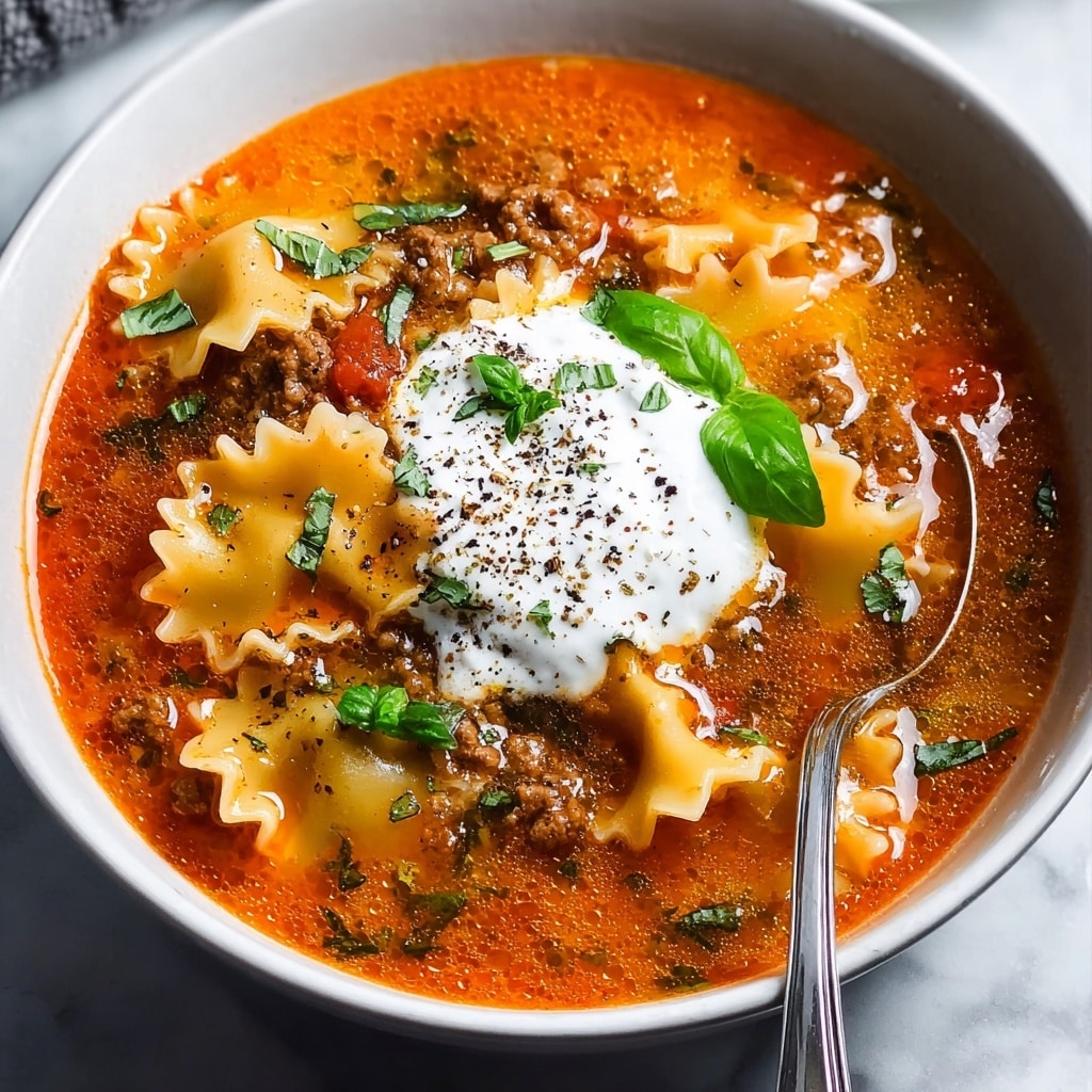 Delicious Easy Lasagna Soup Recipe - Recipe Image