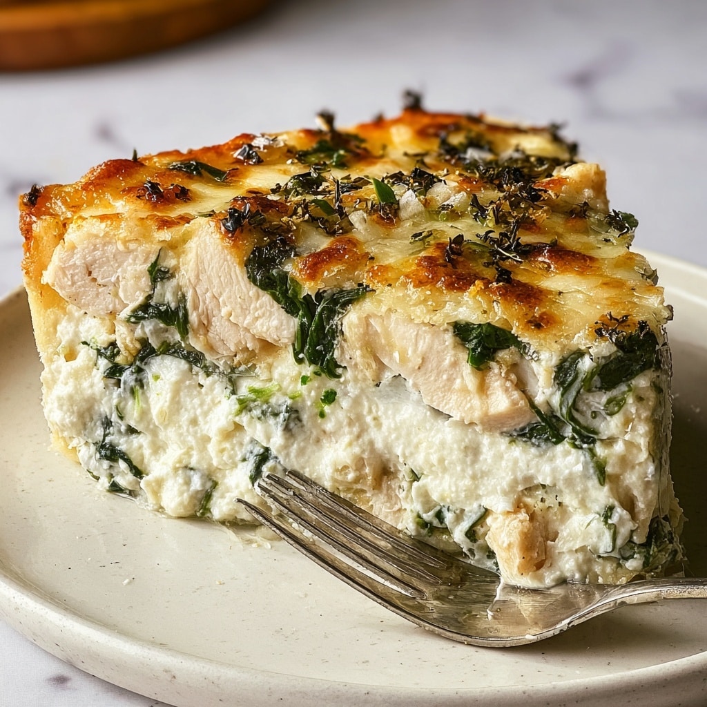Creamy Chicken and Spinach Casserole with Cream Cheese Recipe - Recipe Image