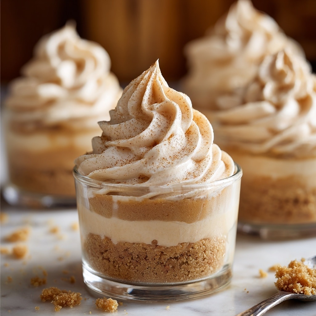 No-Bake Mini Pumpkin Cheesecakes Recipe - Recipe Image