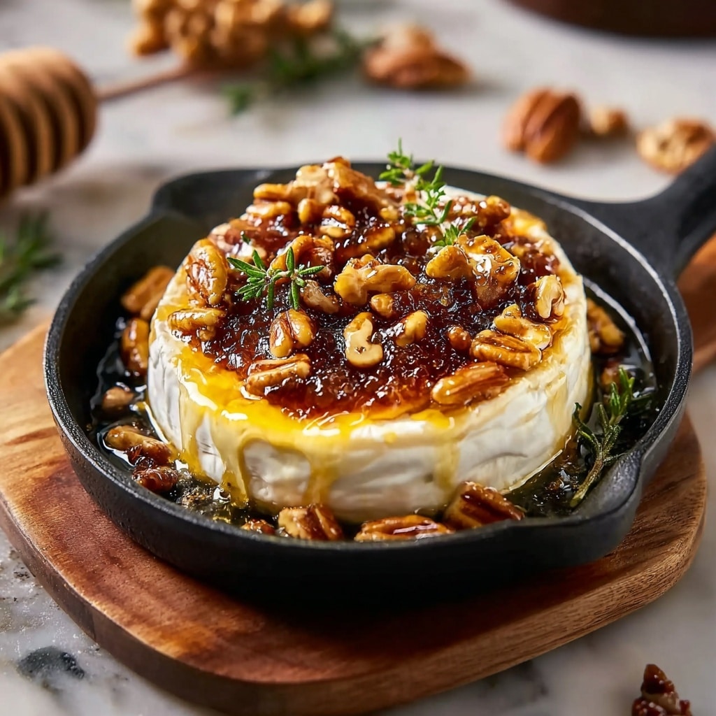 Baked Brie with Fig Jam and Pecans Recipe - Recipe Image