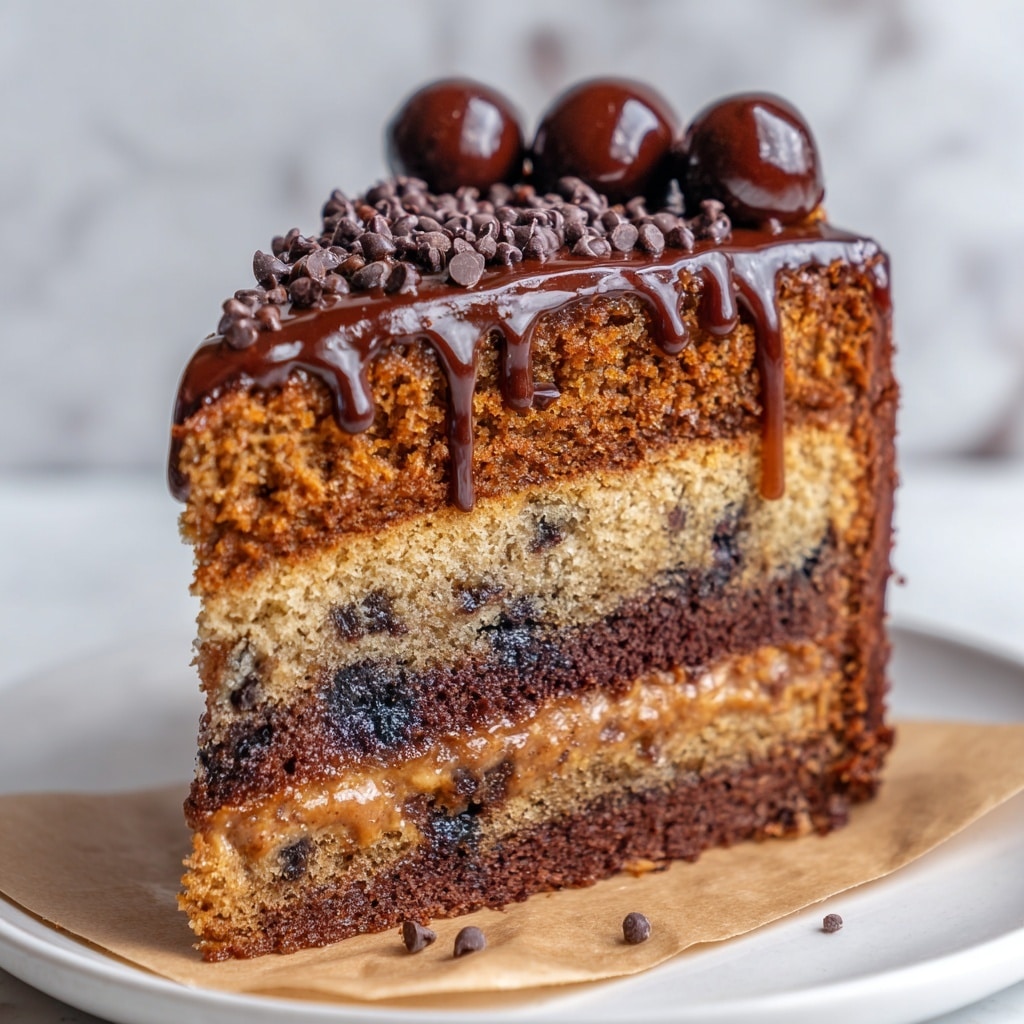 Cookie Dough Brownie Cake Recipe - Recipe Image