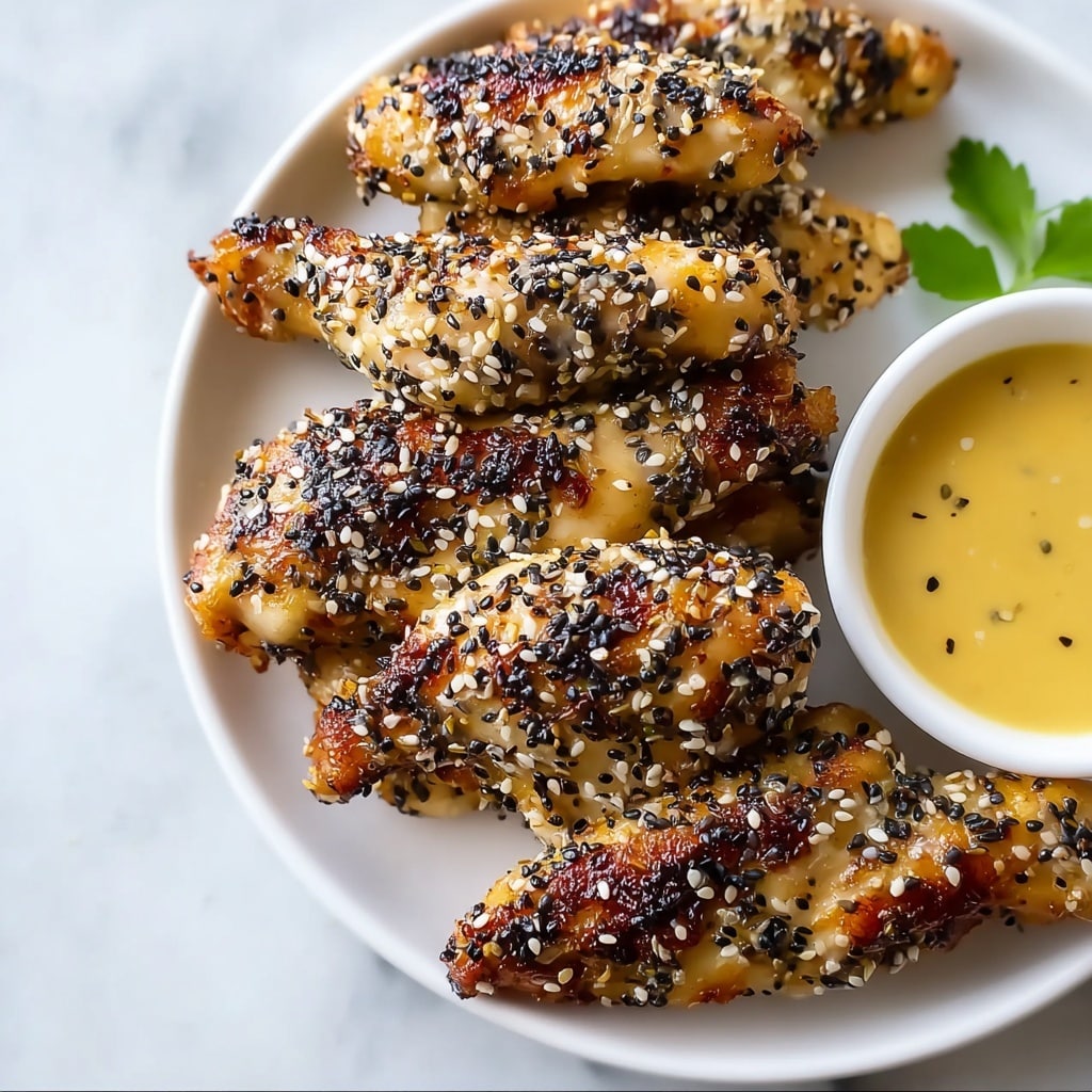Air Fryer Chicken Tenders with Maple Mustard Sauce Recipe - Recipe Image