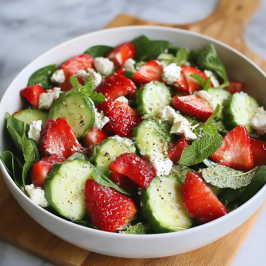 Refreshing Strawberry Cucumber Salad Recipe - Recipe Image