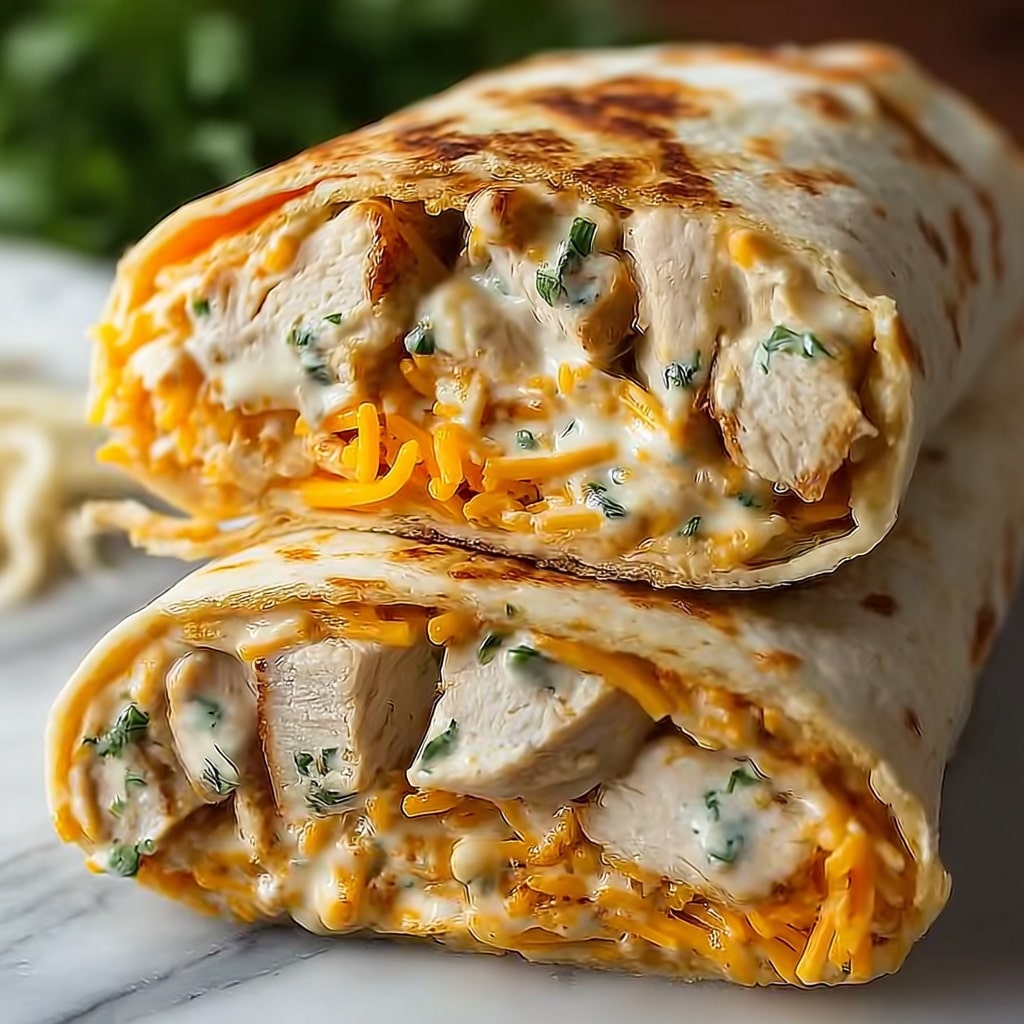 Quick Cheesy Chicken Wrap Recipe - Recipe Image