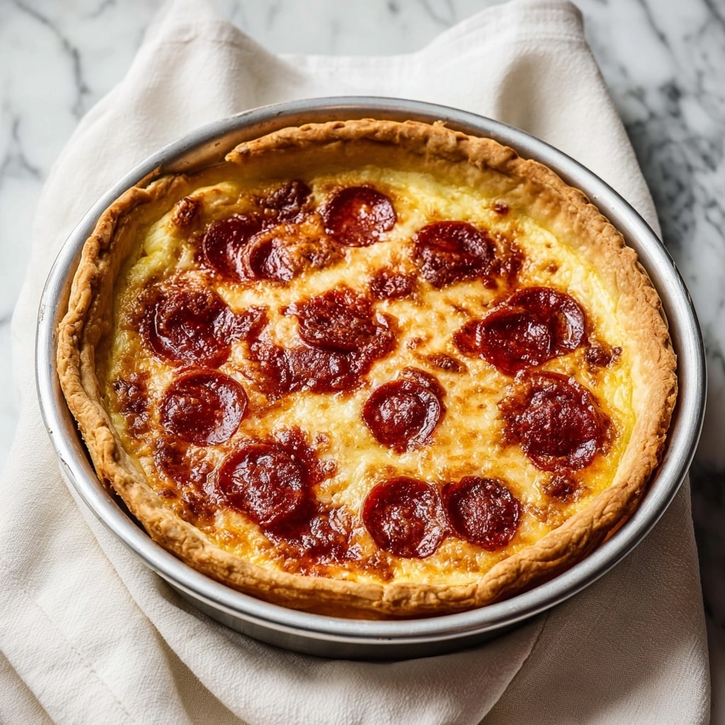 Pepperoni Pizza Quiche Recipe - Recipe Image