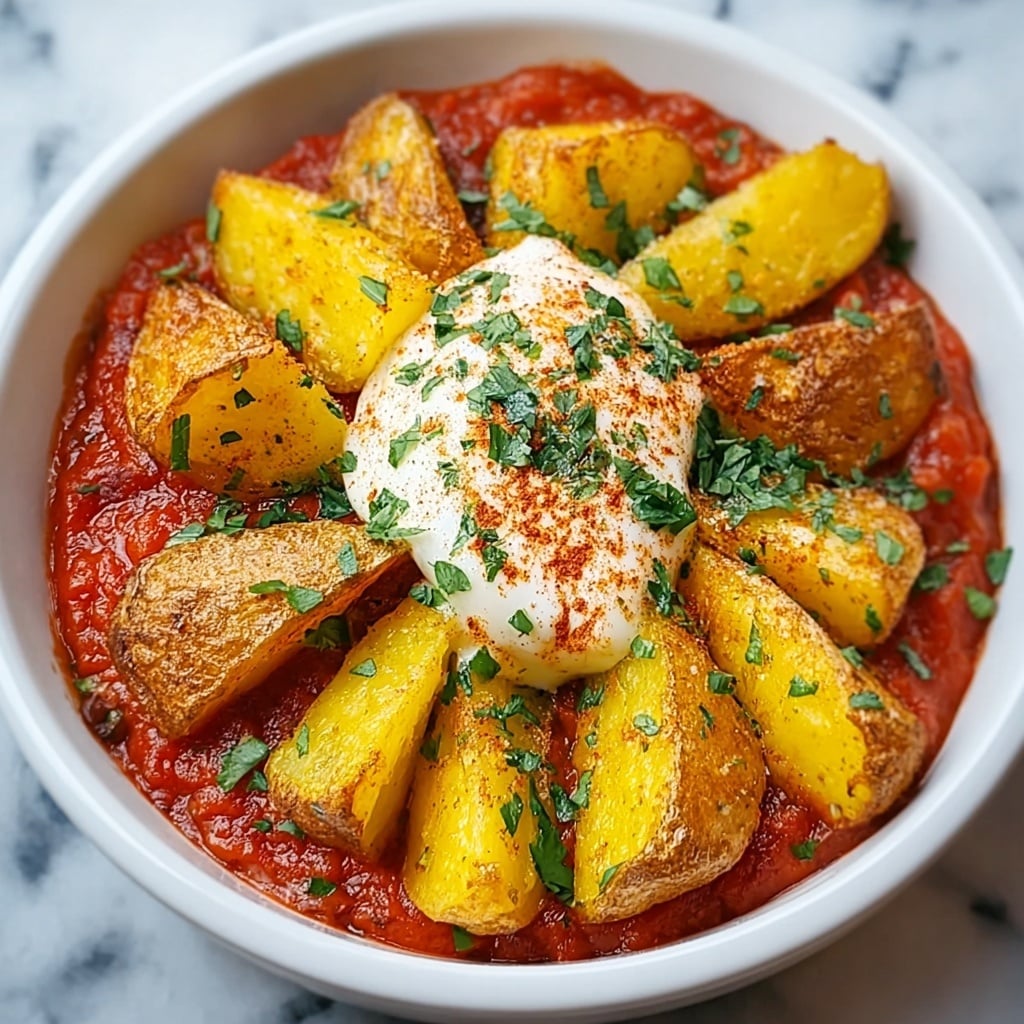 Spanish Patatas Bravas: Crispy Fries with Smoky Tomato and Garlic Aioli Recipe - Recipe Image