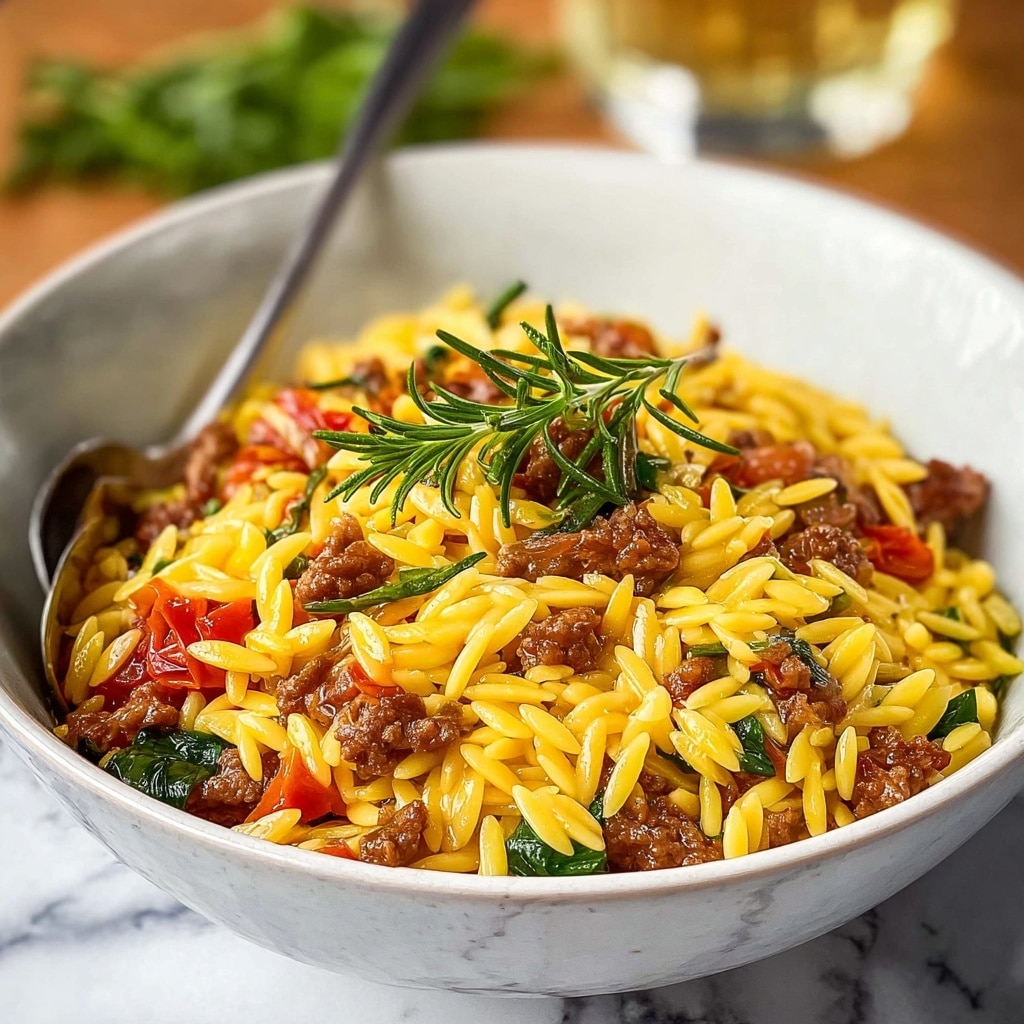 Ground Beef Orzo: A Delicious and Easy One-Pan Recipe - Recipe Image