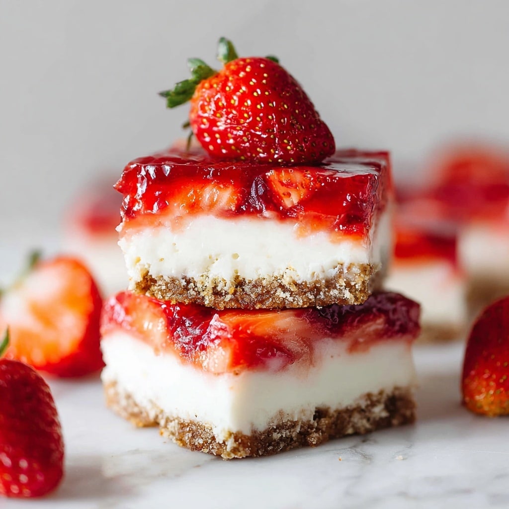 Gluten-Free Strawberry Cheesecake Bars Recipe - Recipe Image