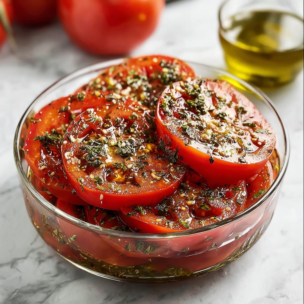 Easy Marinated Tomatoes Recipe - Recipe Image