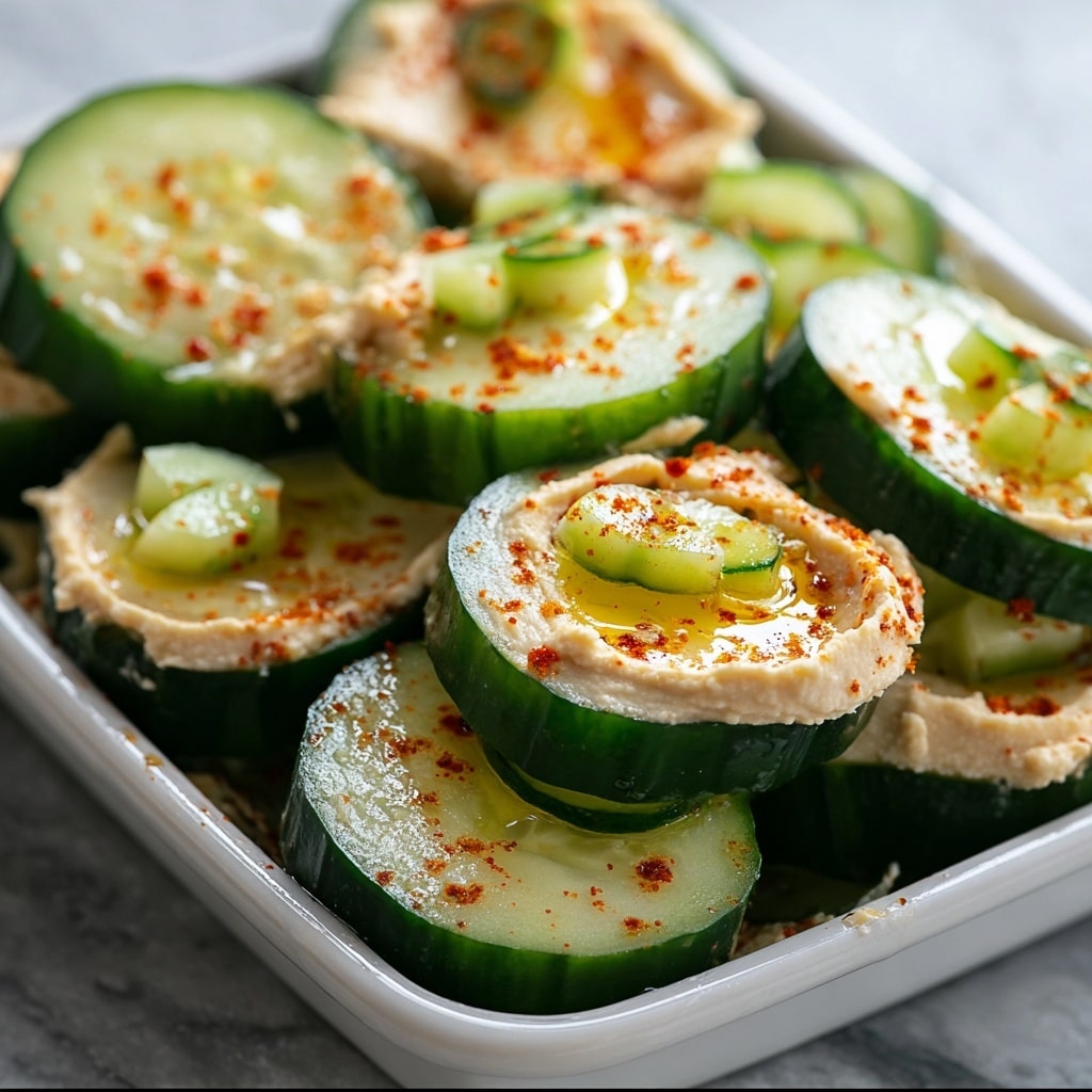 Cool Cucumber Hummus Bites Recipe - Recipe Image