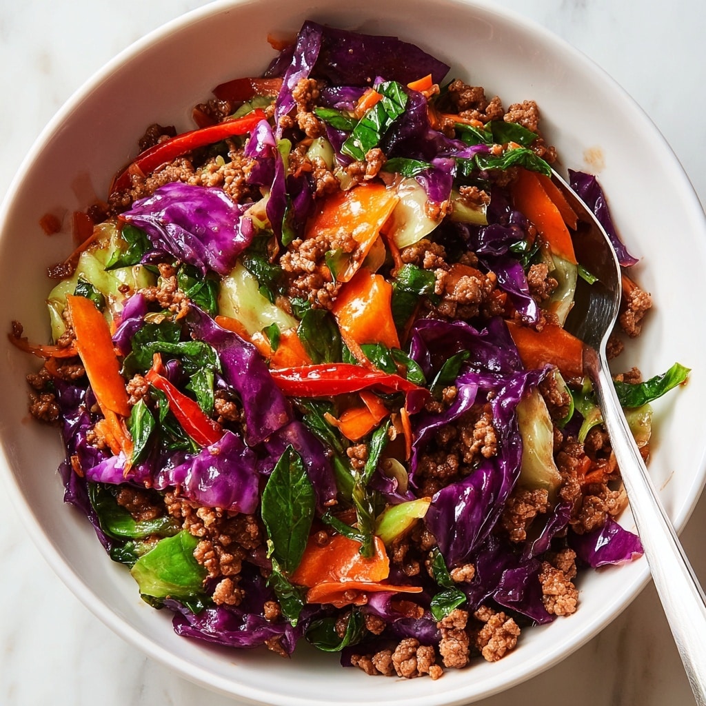 Ground Beef and Cabbage Stir-Fry Recipe - Recipe Image