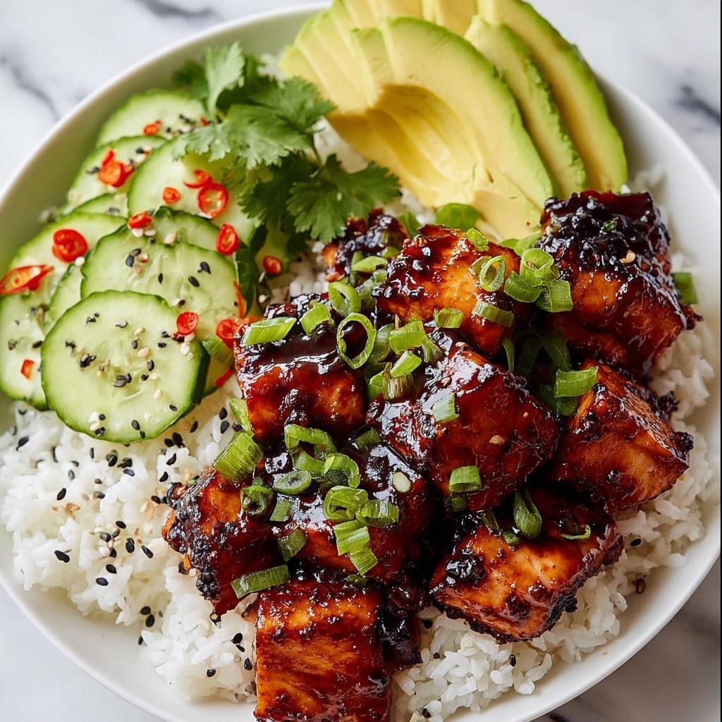 Honey Garlic Salmon Rice Bowls Recipe - Recipe Image