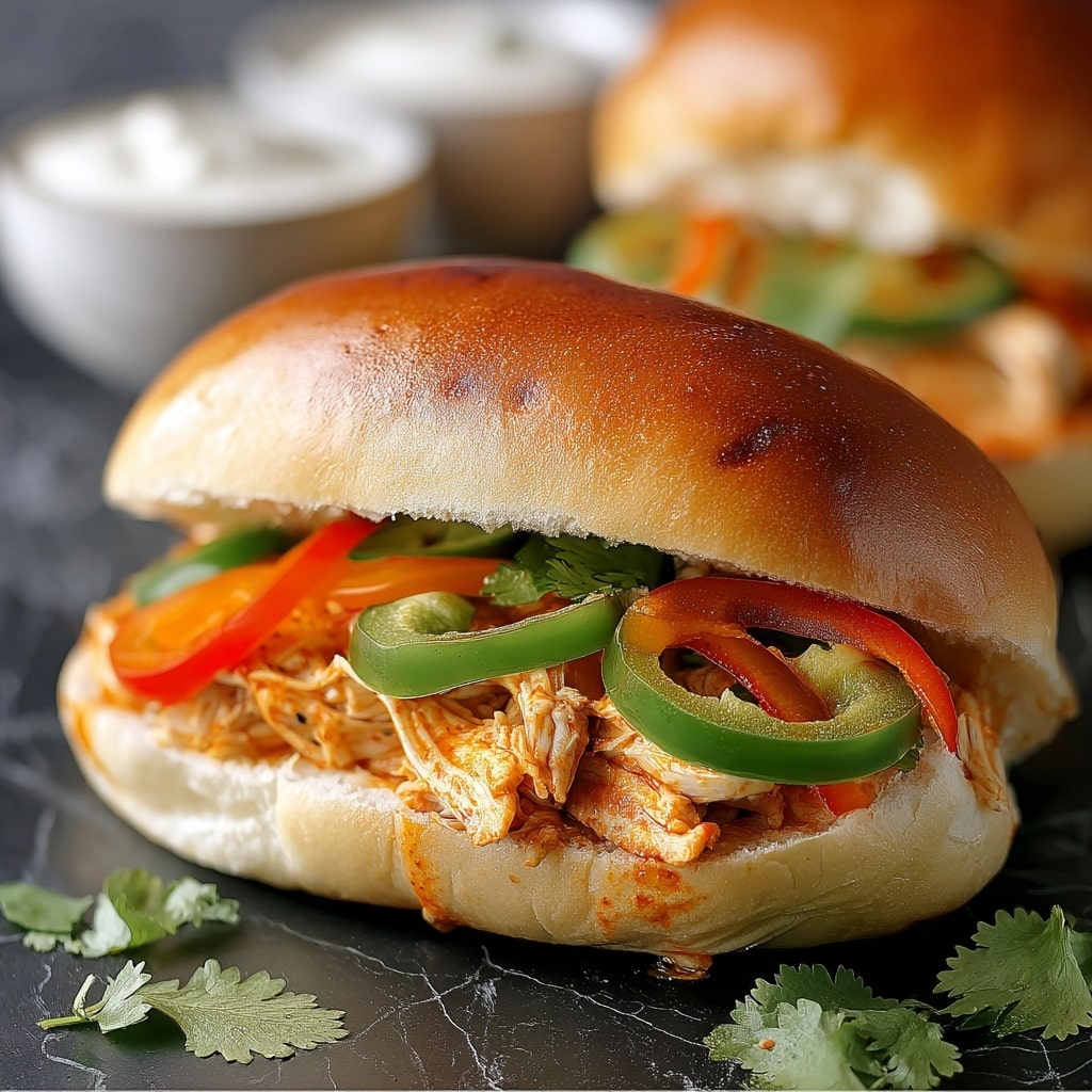Slow Cooker Chicken Philly Sandwiches Recipe - Recipe Image