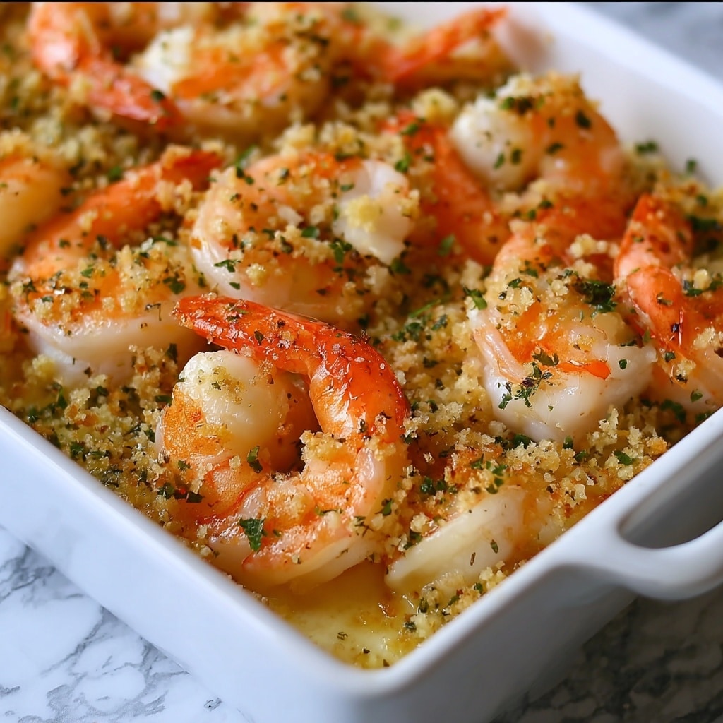 Baked Stuffed Shrimp Casserole Recipe - Recipe Image