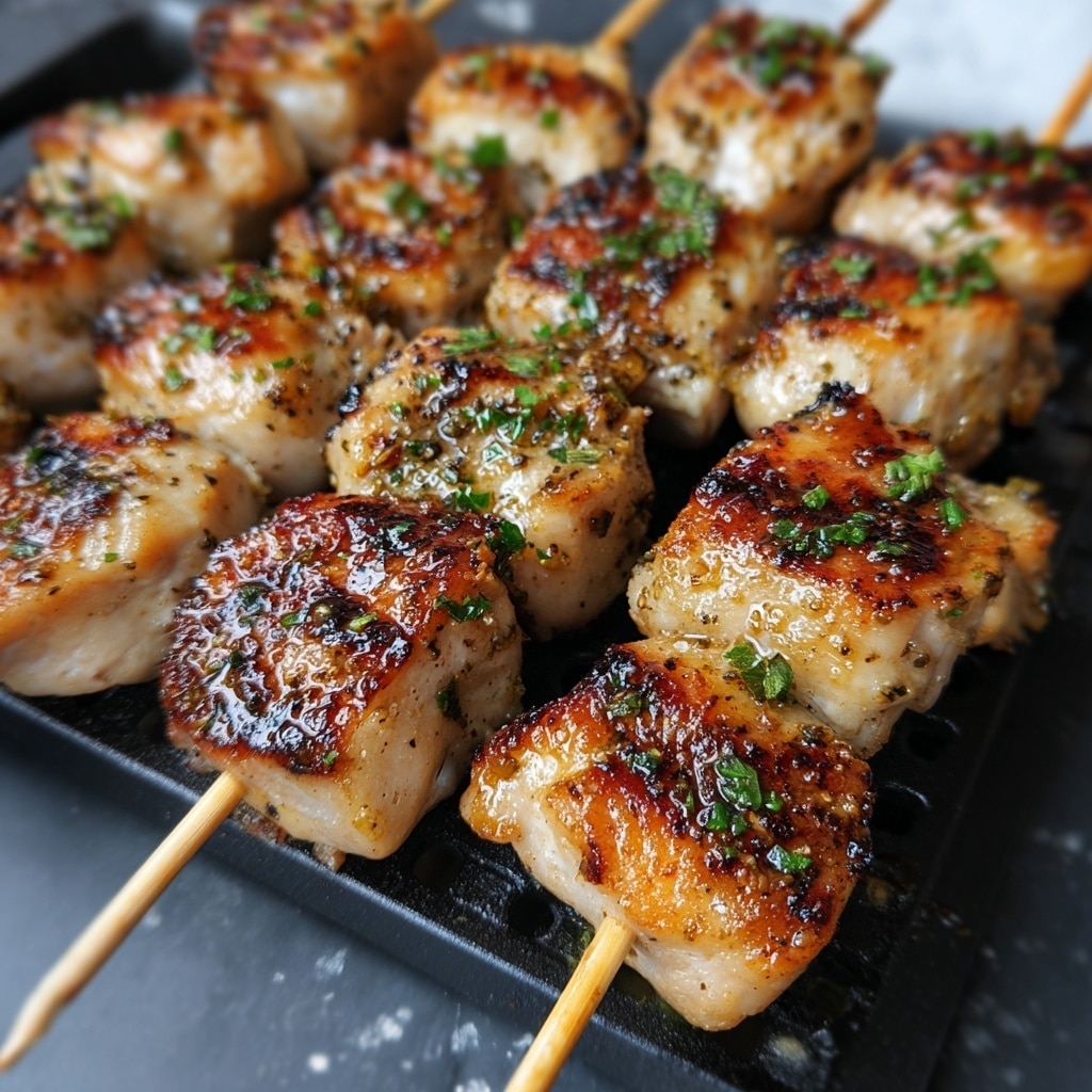 Air Fryer Garlic Parmesan Chicken Skewers Recipe - Recipe Image