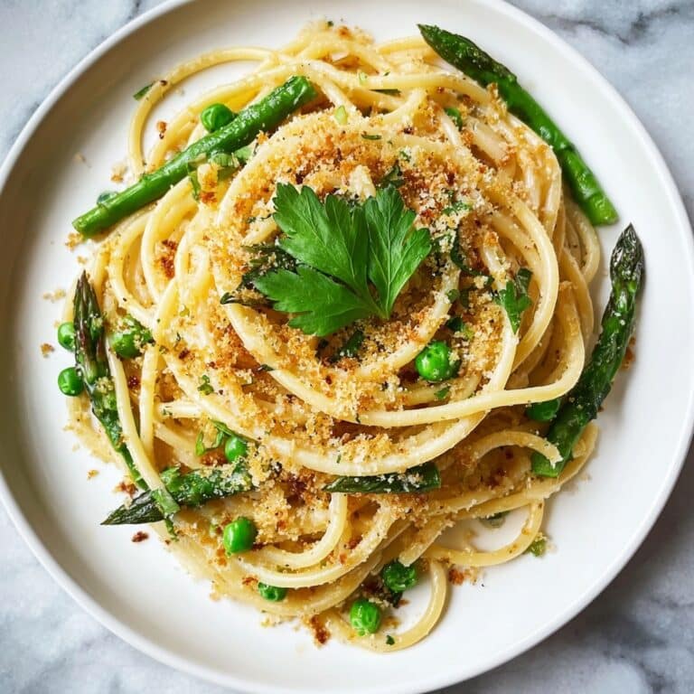 Asparagus and Lemon Pasta with Toasted Breadcrumbs Recipe