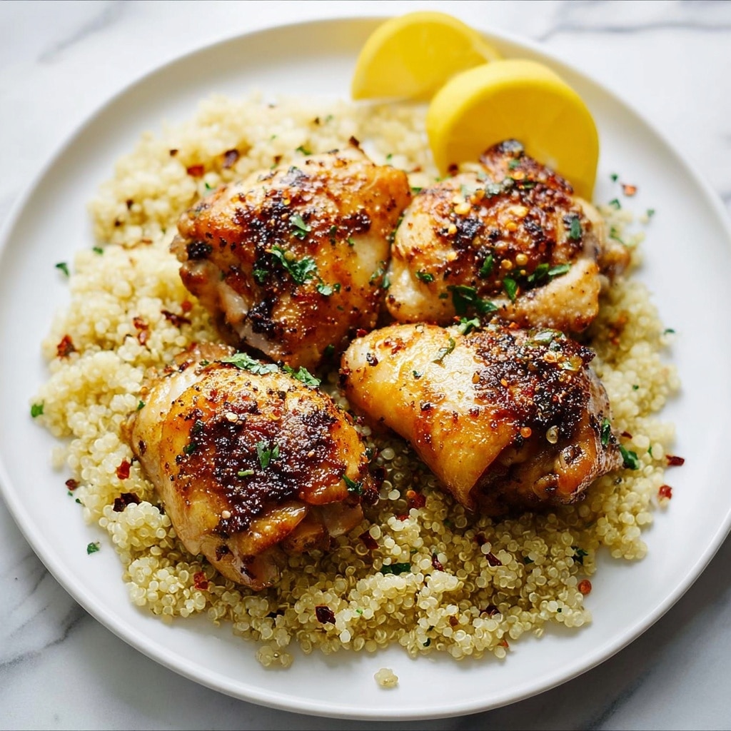 Lemon Garlic Butter Crock Pot Chicken Thighs Recipe - Recipe Image