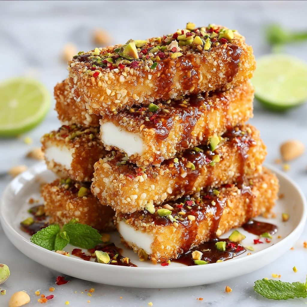 Swicy Pistachio Halloumi with Lime Glaze Recipe - Recipe Image