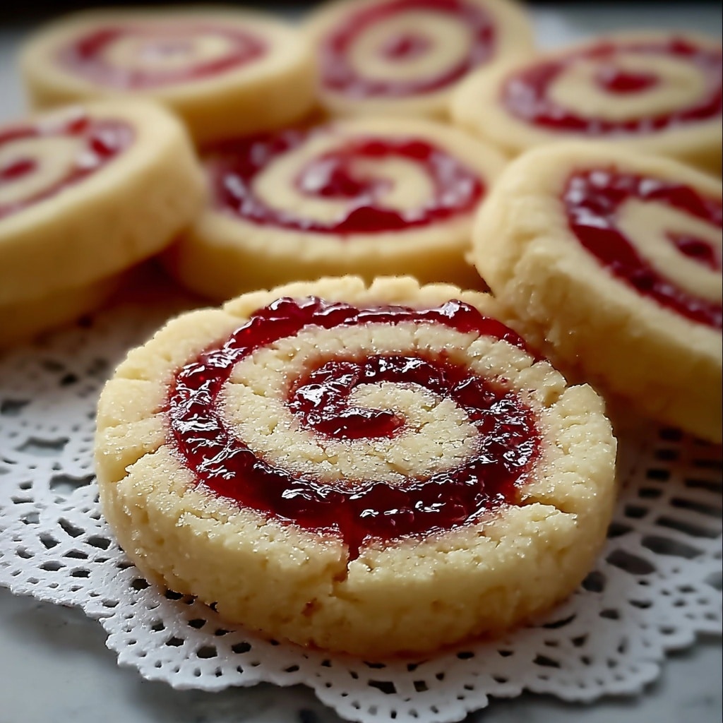 Raspberry Swirl Shortbread Cookies Recipe - Recipe Image