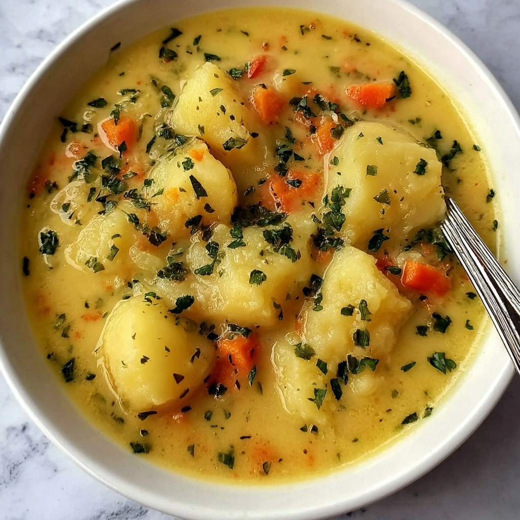 Hearty Vegan German Potato Soup Recipe - Recipe Image