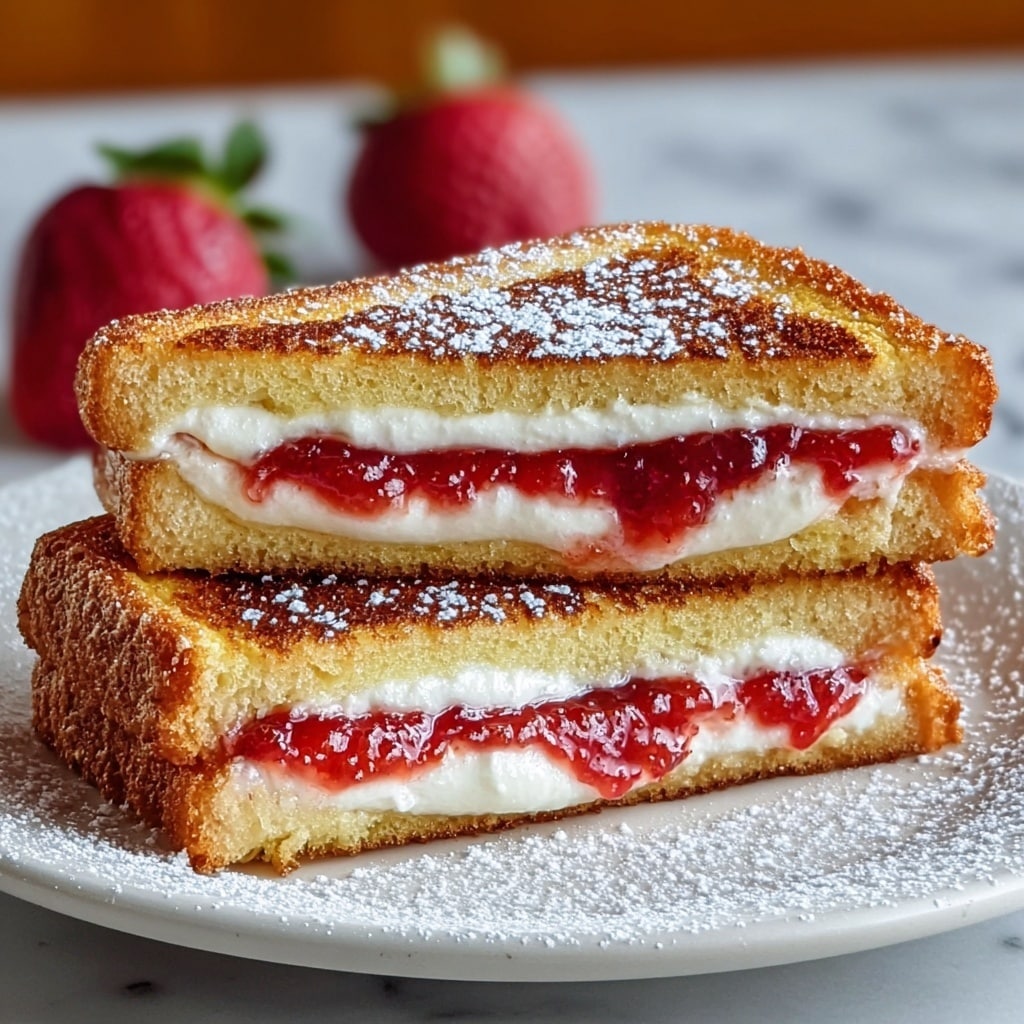 Fried Strawberry Cheesecake Sandwiches Recipe - Recipe Image