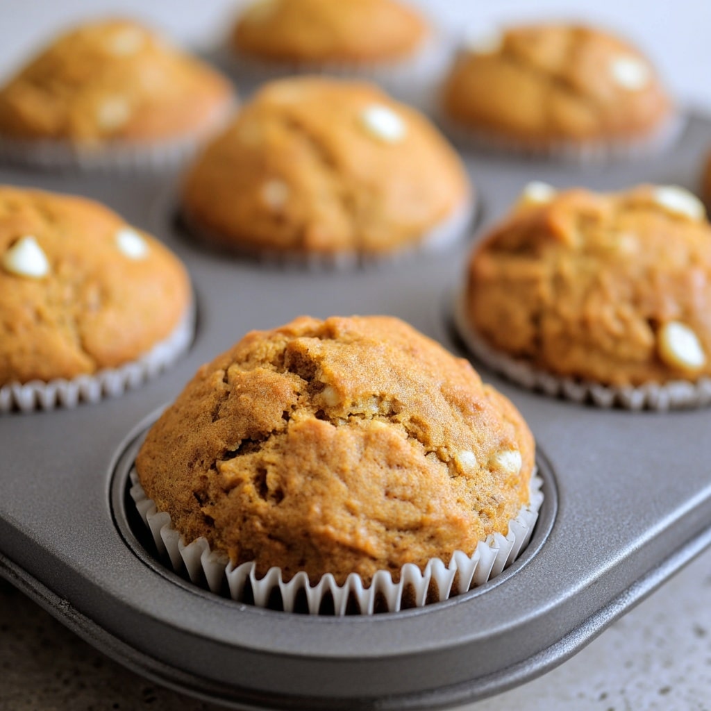 White Chocolate Chip Pumpkin Muffins Recipe - Recipe Image