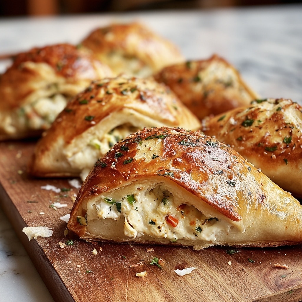 Crispy Chicken Alfredo Air Fryer Calzones Recipe - Recipe Image