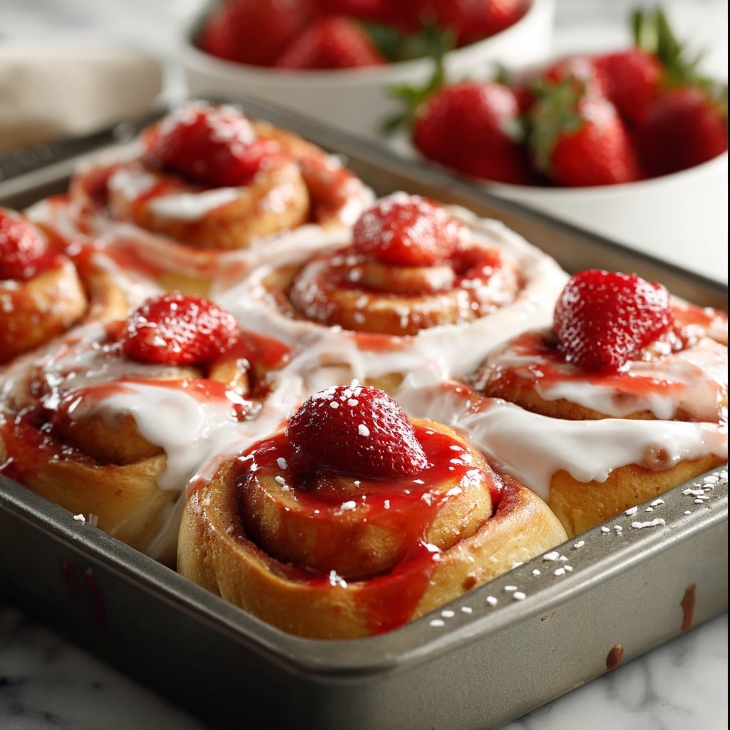 Strawberry Cheesecake Cinnabon Rolls Recipe - Recipe Image
