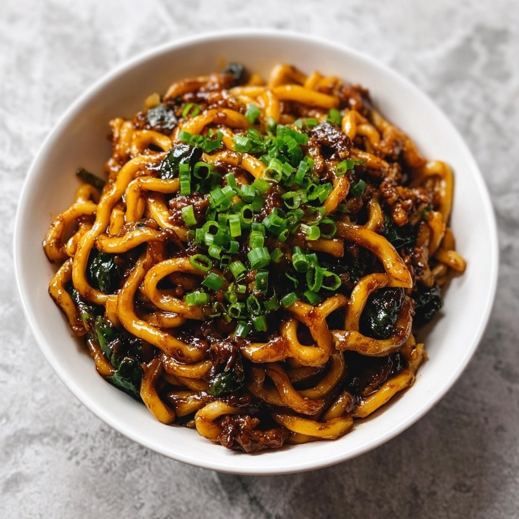 Spicy Mongolian Garlic Noodles Recipe - Recipe Image