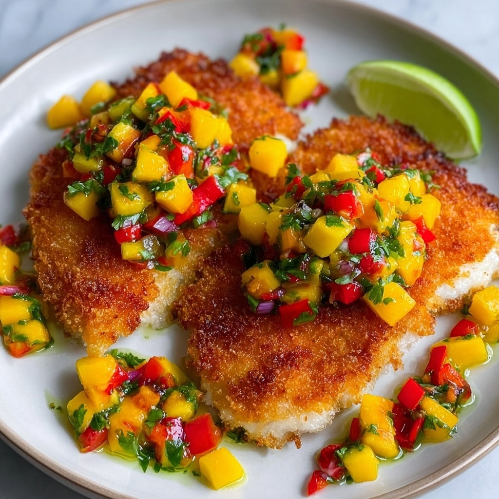 Coconut Crusted Fish with Mango Salsa Recipe - Recipe Image