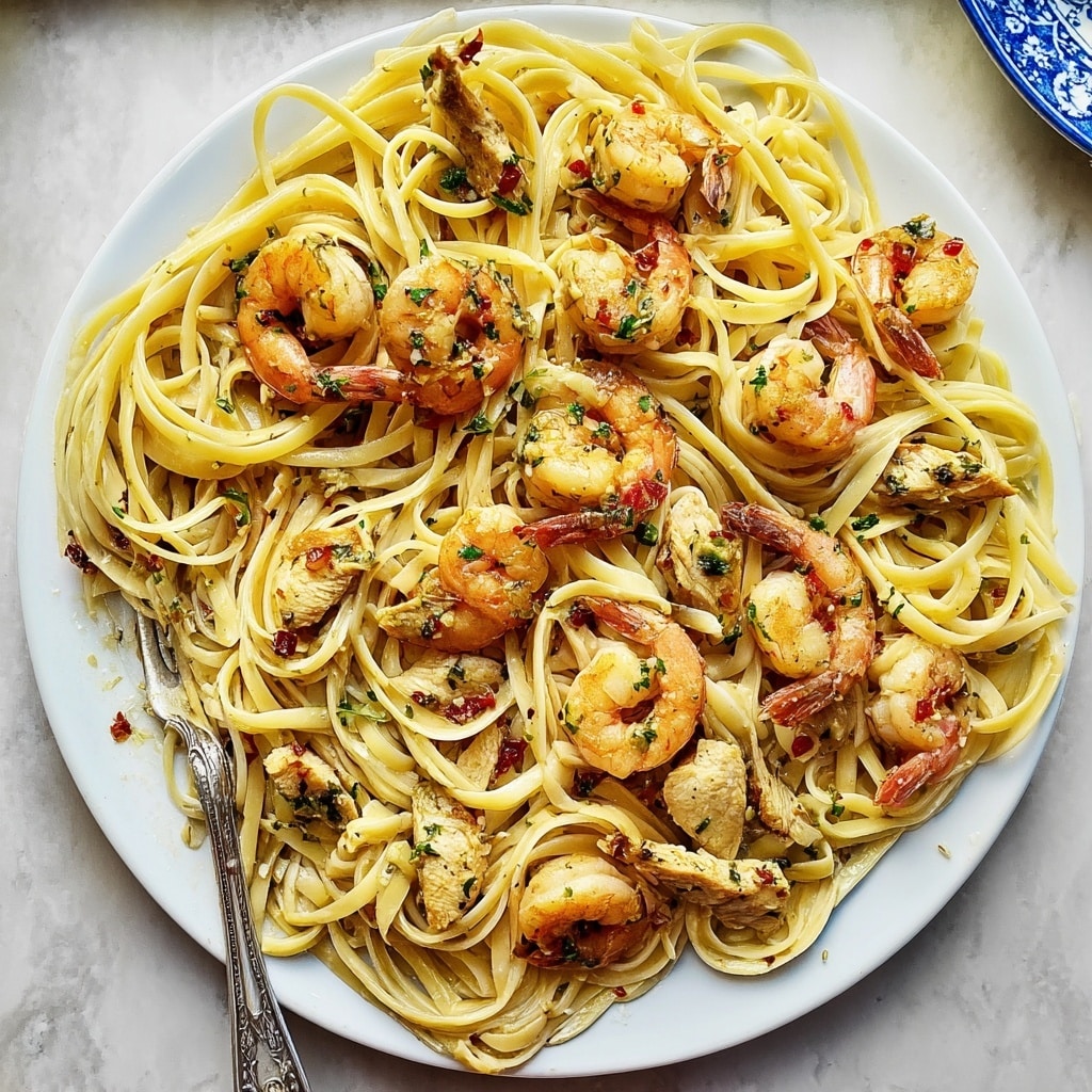 Shrimp and Chicken Scampi Recipe - Recipe Image