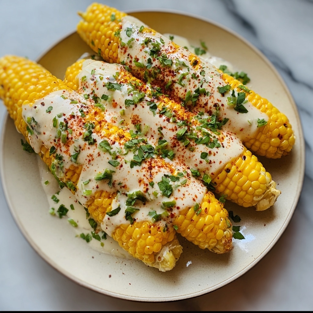 Cheesy Garlic Butter Corn on the Cob Recipe - Recipe Image