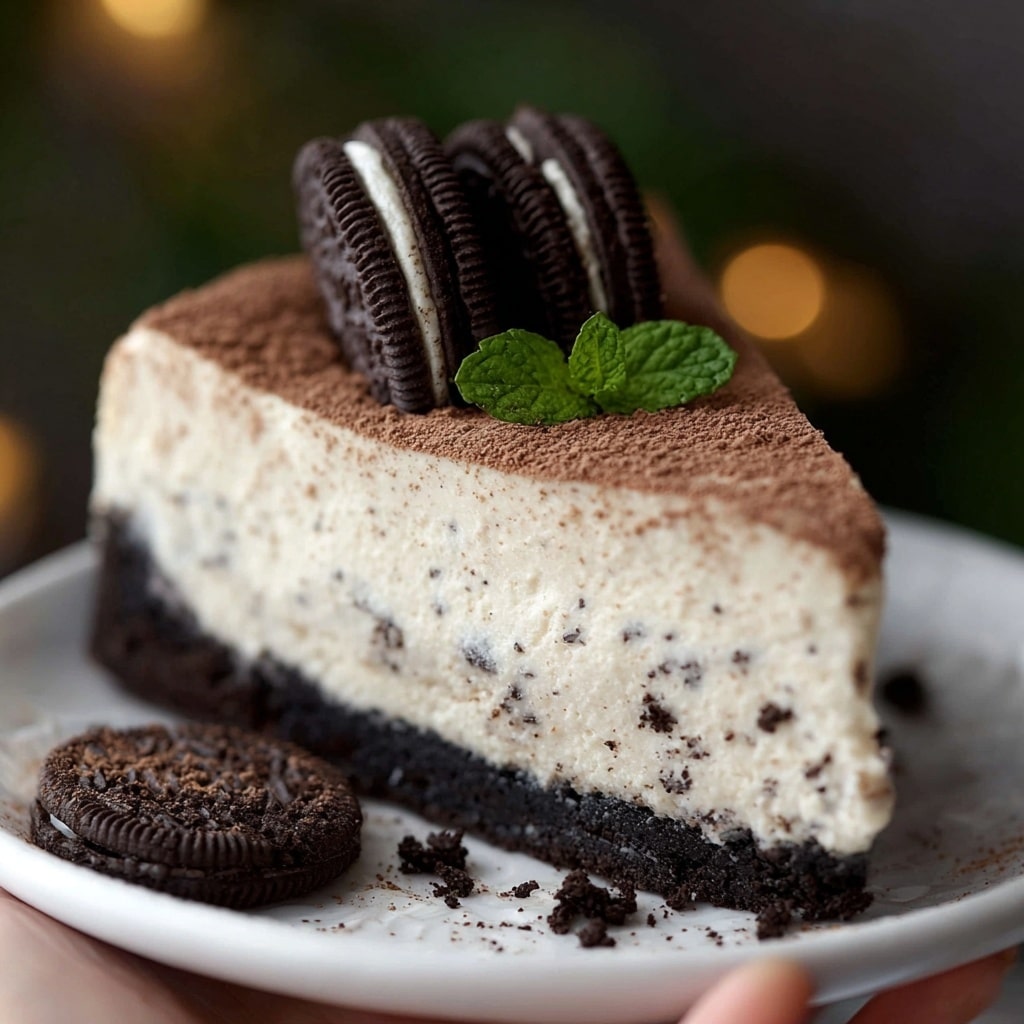 No-Bake Cookies and Cream Cheesecake Recipe - Recipe Image