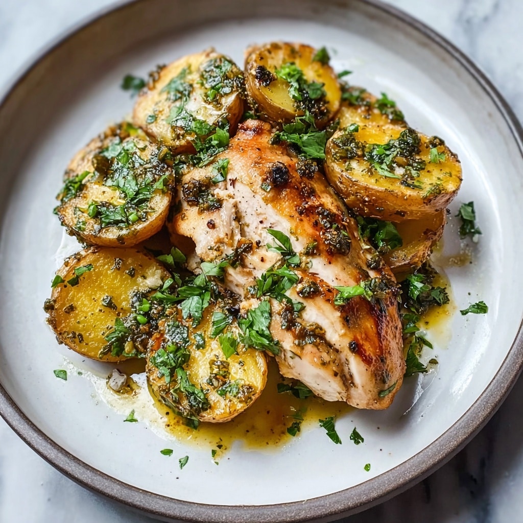 Garlic Parmesan Chicken and Potatoes Recipe - Recipe Image