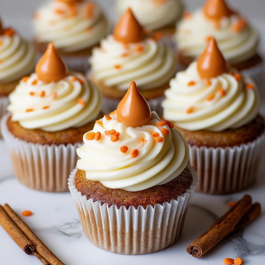 Pumpkin Cupcakes with Cream Cheese Frosting Recipe - Recipe Image