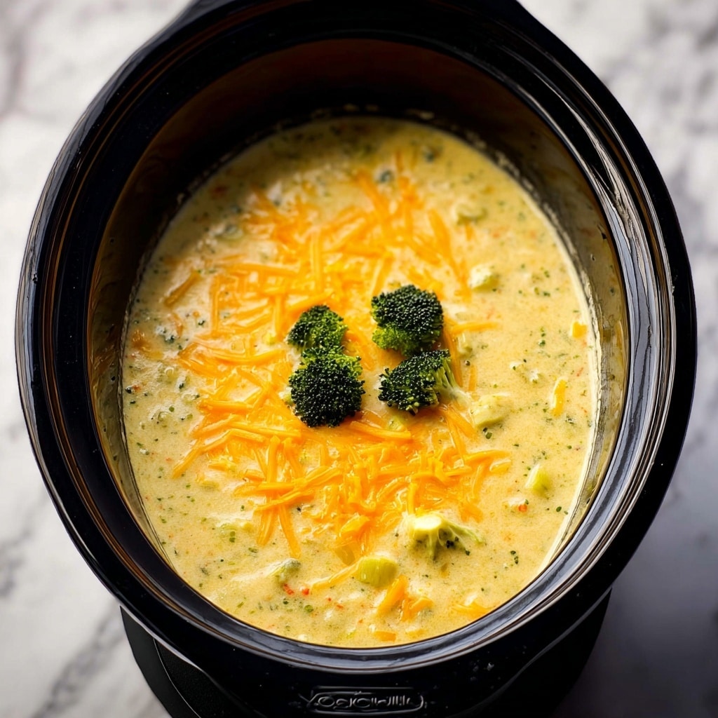 Slow Cooker Broccoli Cheese Soup Recipe - Recipe Image