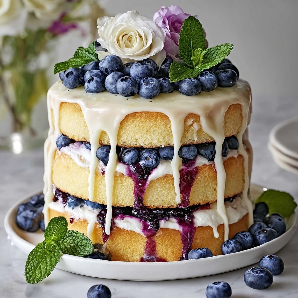 Dreamy Blueberry Shortcake Cake Recipe