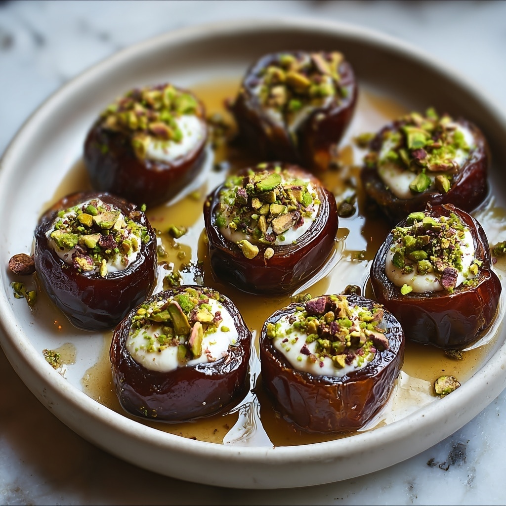 Honey Pistachio Ricotta Stuffed Dates Recipe - Recipe Image